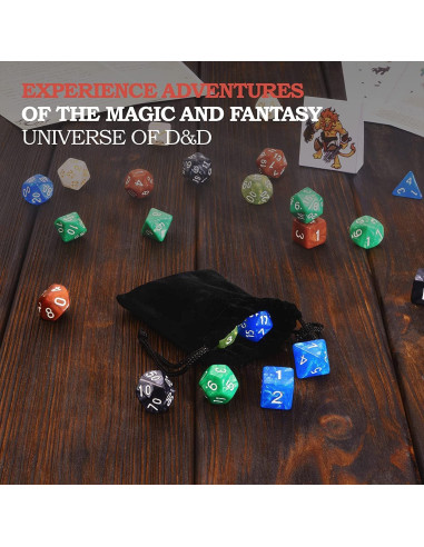 Dungeons and Dragons Kit de Inicio D&D 6 Dados y Miniaturas