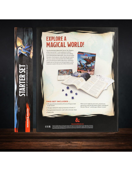 Dungeons and Dragons Kit de Inicio D&D 6 Dados y Miniaturas