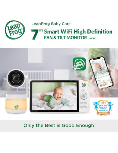 Monitor de Bebés LeapFrog LF930HD, Pantalla 7" HD, Intercomunicador 2