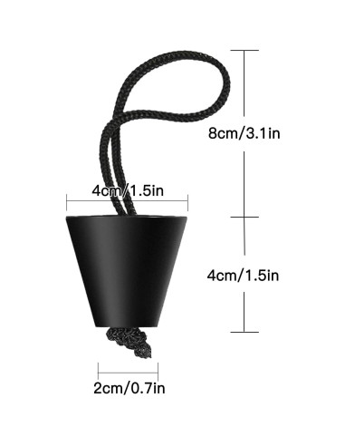 Axlksia Kit de 8 Tapones de Escotilla para Kayak Silicona