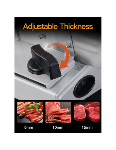 Cortadora de Carne Borlebbi SL-518M 200W Acero Inoxidable