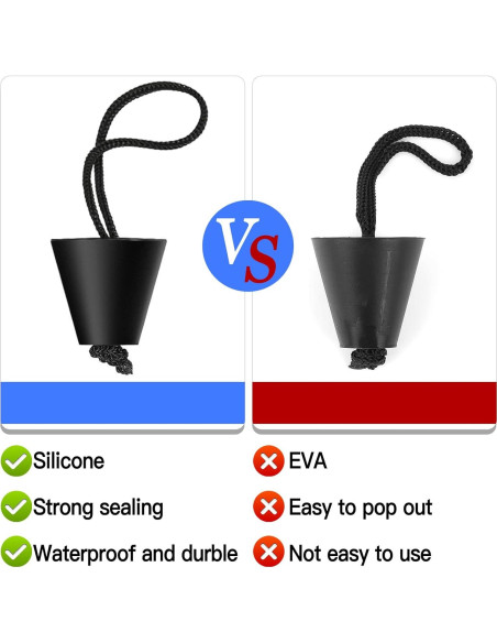 Axlksia Kit de 8 Tapones de Escotilla para Kayak Silicona