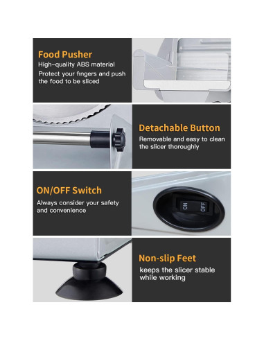 Cortadora de Carne Borlebbi SL-518M 200W Acero Inoxidable