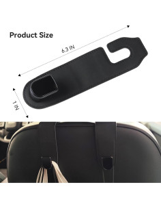 Ganchos de cuero para reposacabezas Gluebar - 2 unidades 2