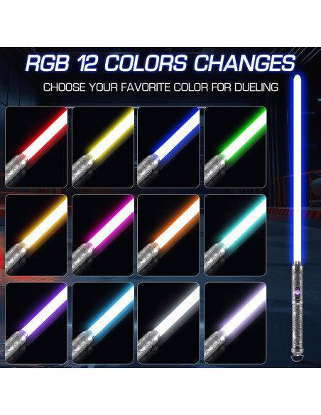 Sable de Luz Pro Dueling AOSABER 81 cm RGB 16 Sonidos