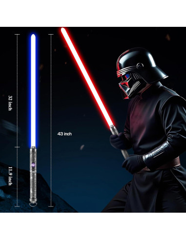 Sable de Luz Pro Dueling AOSABER 81 cm RGB 16 Sonidos