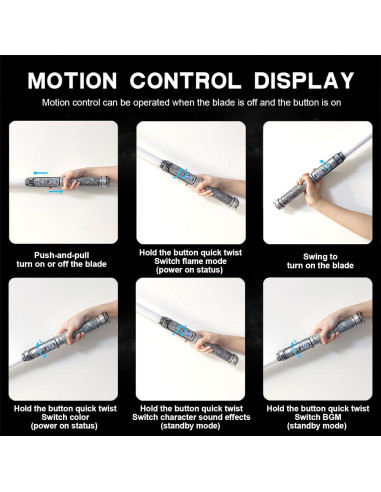 Sable de Luz Pro Dueling AOSABER 81 cm RGB 16 Sonidos