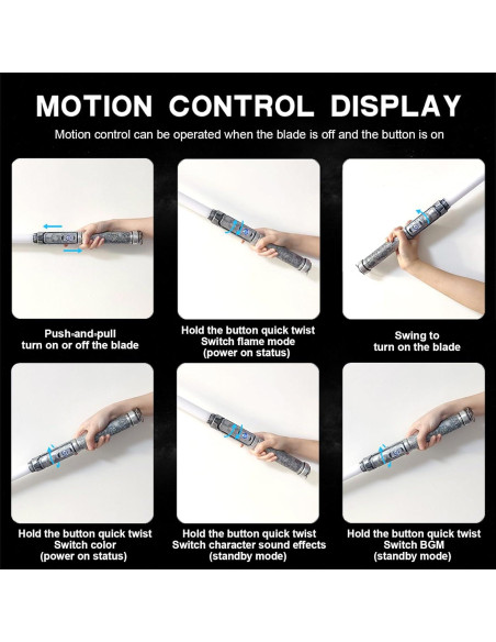 Sable de Luz Pro Dueling AOSABER 81 cm RGB 16 Sonidos