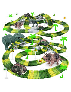 Juego de Pistas de Dinosaurios 252 Piezas con Coches