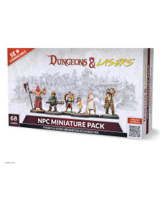 Paquete de Miniaturas Dungeons & Lasers 68 Figuras RPG 28mm