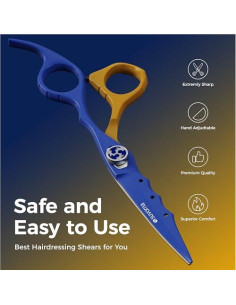 Tijeras de cabello profesionales Suvorna 6.5" acero japonés 2