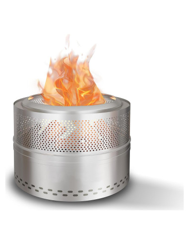 Hoguera Sin Humo Fircpit 50.8cm Acero Inoxidable Portátil