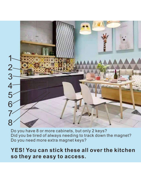 Bloqueos Magnéticos A Prueba de Bebés AILUOQI - Paquete de 4