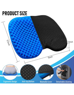 Cojín de Asiento para Kayak Ohaayoo Gel Impermeable 38x31cm 2