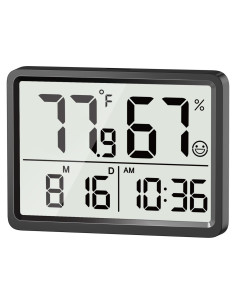 Termómetro de habitación DOOMAY - Monitor de temperatura y humedad LCD