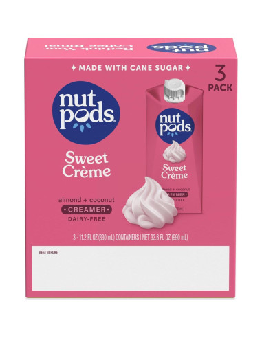Crema Dulce No Láctea Nutpods - 3 Paquetes de 317.5g
