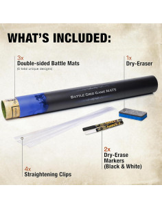 TIDYBOSS Mat de Juego DnD 3x Lados Dobles 24x36 cm Terrenos 2