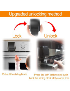 Cerradura de Seguridad para Horno PILISPARK 2 Pcs Niños 2