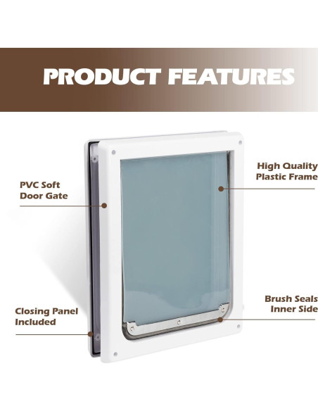 Puerta para Mascotas PETPRIME Grande 2 Vías con Bloqueo Puerta para Mascotas PETPRIME Grande 2 Vías con Bloqueo