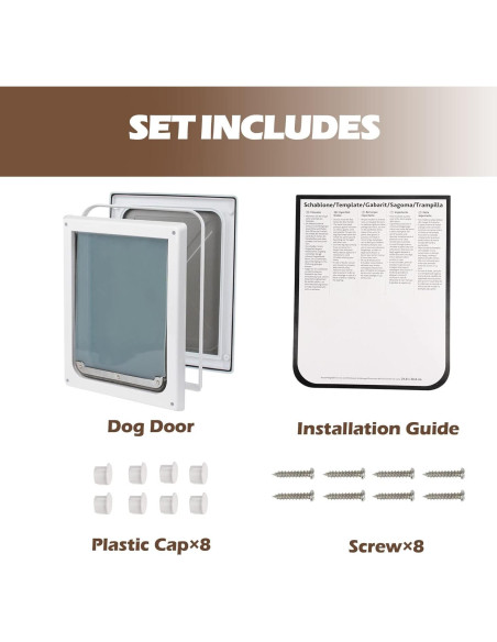 Puerta para Mascotas PETPRIME Grande 2 Vías con Bloqueo Puerta para Mascotas PETPRIME Grande 2 Vías con Bloqueo