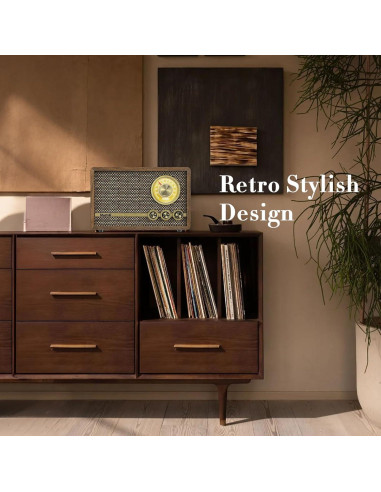 Radio Retro Mufoli RA60S-G Bluetooth y Ruido Blanco