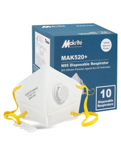 Mascarilla N95 LotFancy con Válvula - 10 Piezas