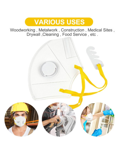 Mascarilla N95 LotFancy con Válvula - 10 Piezas