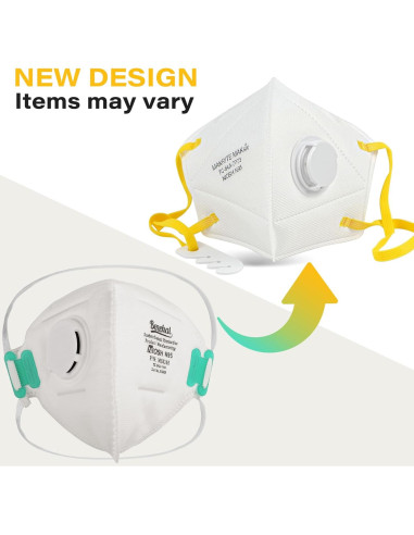 Mascarilla N95 LotFancy con Válvula - 10 Piezas