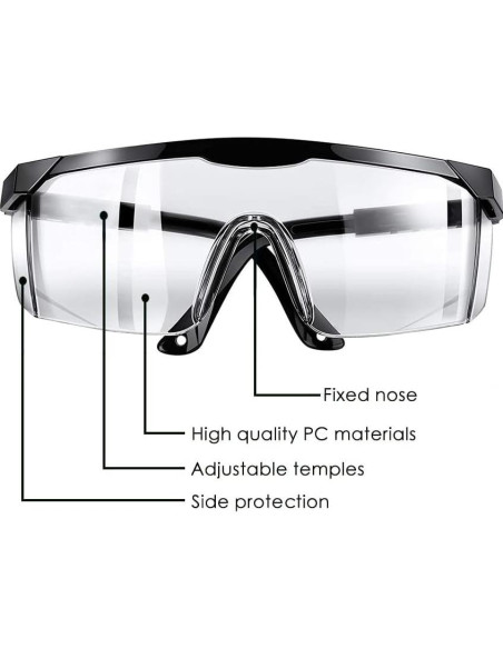 Gafas de Seguridad 5PCS Ajustables UV Anti-Niebla Unisex Gafas de Seguridad 5PCS Ajustables UV Anti-Niebla Unisex