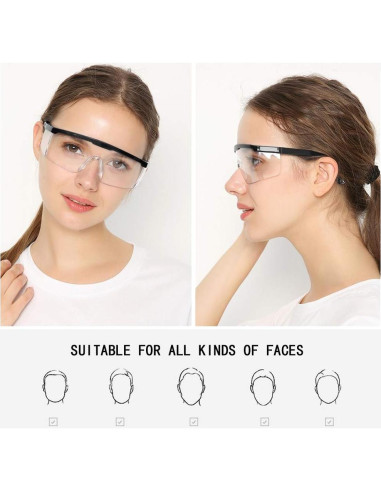Gafas de Seguridad 5PCS Ajustables UV Anti-Niebla Unisex
