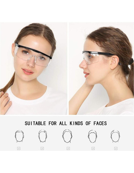 Gafas de Seguridad 5PCS Ajustables UV Anti-Niebla Unisex Gafas de Seguridad 5PCS Ajustables UV Anti-Niebla Unisex