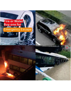 Martillo de Seguridad LuFOX 3 en 1 con Cortador de Cinturón 2