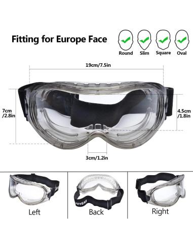 Gafas de Seguridad SAFEYEAR Antiempañantes Gris