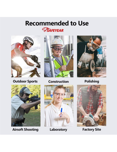 Gafas de Seguridad SAFEYEAR Antiempañantes Gris