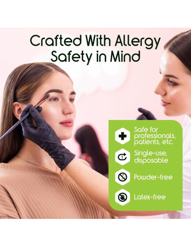 Guantes de Nitrilo Inspire Caja 1000 Mediana Negro