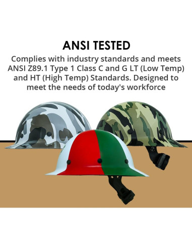 Casco de ala completa AFP | Fibra de vidrio Clase G | Negro