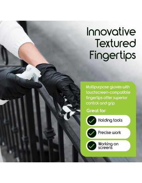 Guantes de Nitrilo Inspire Caja 1000 Mediana Negro