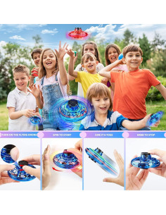 Dron Mini UFO Ifly Spinner Azul Controlado por Mano 2