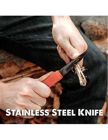 Spork Táctico Tapirus 2-pack Naranja/Verde 3 en 1 Camping