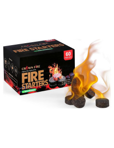 Encendedores de Fuego CROWN FIRE 60 Unidades para BBQ