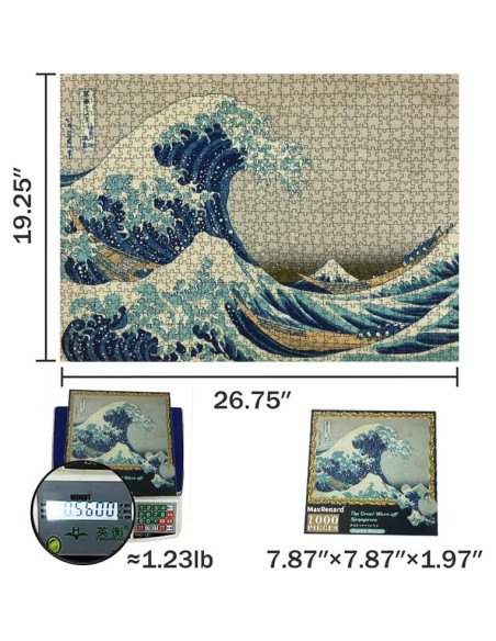 Rompecabezas MaxRenard 1000 Piezas La Gran Ola de Kanagawa