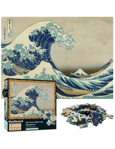 Rompecabezas MaxRenard 1000 Piezas La Gran Ola de Kanagawa