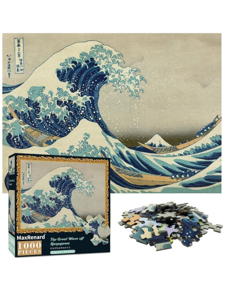 Rompecabezas MaxRenard 1000 Piezas La Gran Ola de Kanagawa