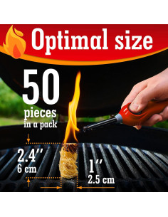Encendedores de Madera TRAZON para BBQ y Chimenea 50 Piezas 2