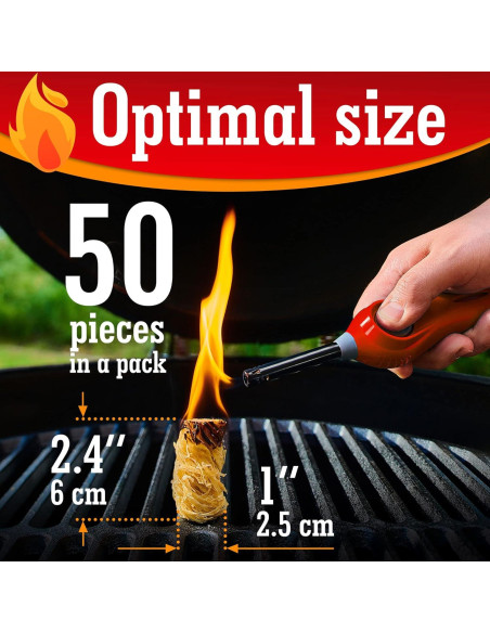 Encendedores de Madera TRAZON para BBQ y Chimenea 50 Piezas Encendedores de Madera TRAZON para BBQ y Chimenea 50 Piezas