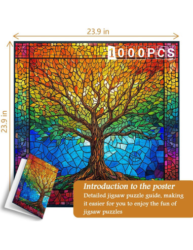 Rompecabezas PICKFORU 1000 Piezas Árbol de la Vida 60.6 cm