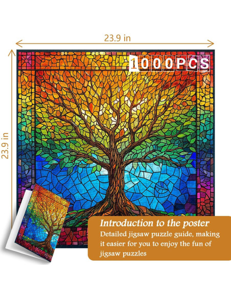 Rompecabezas PICKFORU 1000 Piezas Árbol de la Vida 60.6 cm