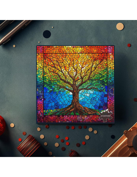 Rompecabezas PICKFORU 1000 Piezas Árbol de la Vida 60.6 cm