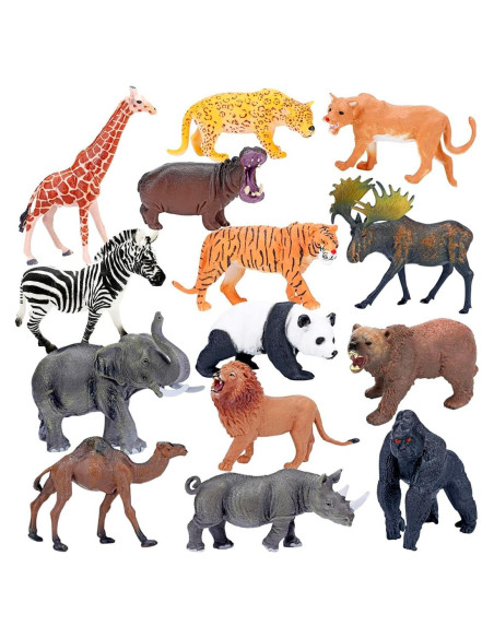 Figuras de Animales de Safari BOLZRA Jumbo 14 Piezas