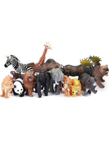 Figuras de Animales de Safari BOLZRA Jumbo 14 Piezas